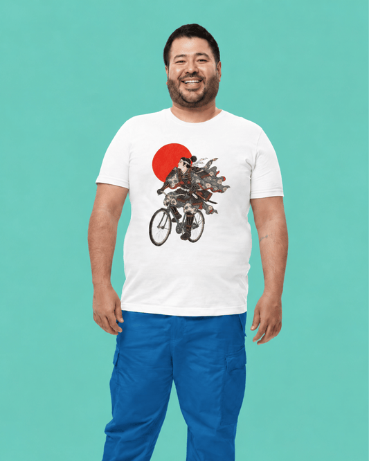 Cycling Samurai Unisex T-Shirt – Japanese Art Graphic Tee