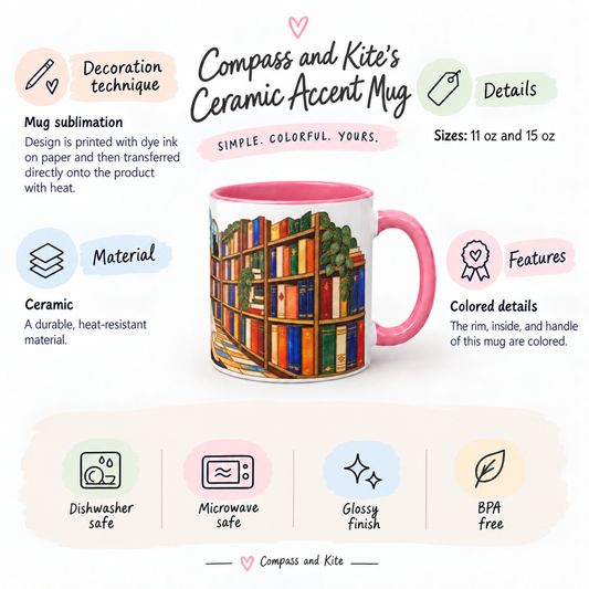 Book Lover Halloween Gift, Personalized Book Lover Mug, Custom Bookshop Name, Cozy Spooky Reading Mug