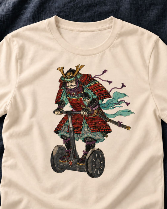 Samurai on a Segway T-Shirt – Japanese Art Graphic Tee