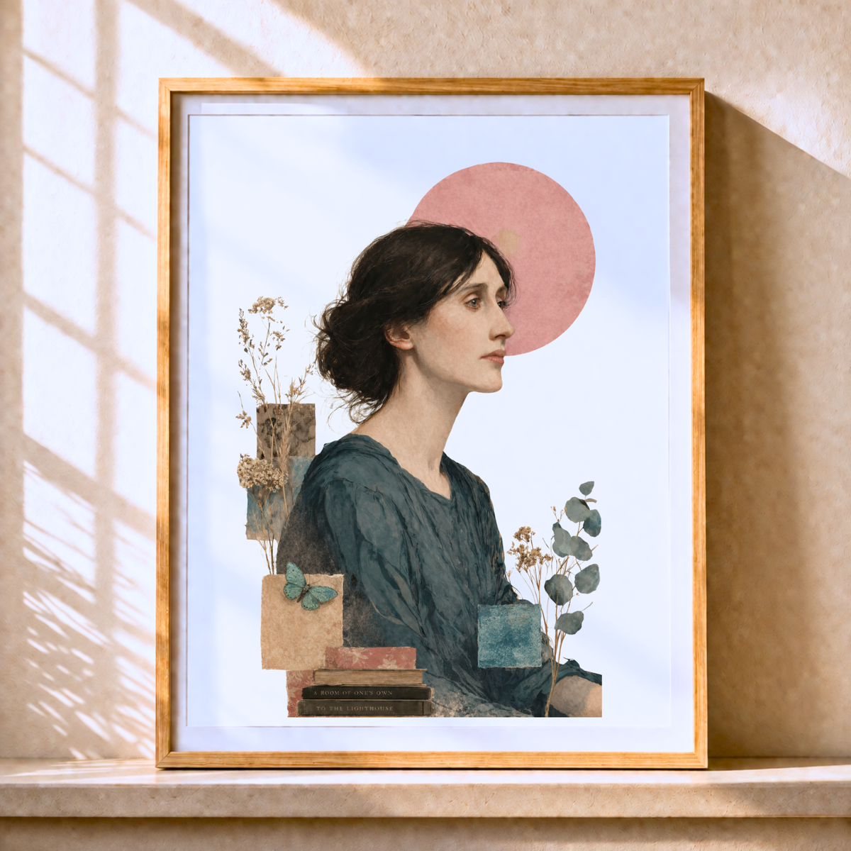 Virginia Woolf Print, Literary Wall Art for Reading Nook, Digital Download