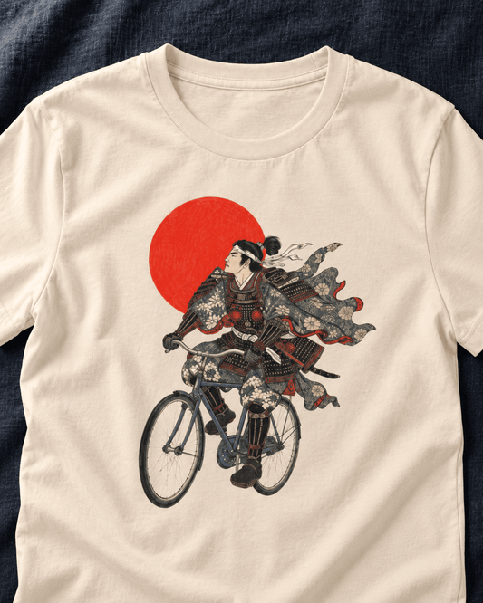 Cycling Samurai Unisex T-Shirt – Japanese Art Graphic Tee