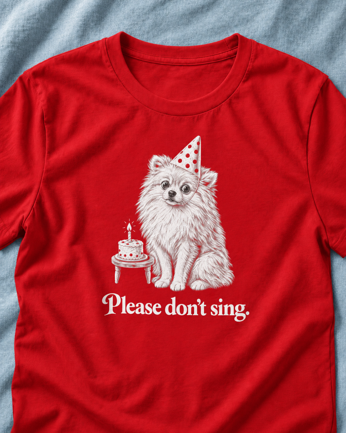 Please Don't Sing Dog Unisex T-Shirt – Funny Birthday Graphic Tee