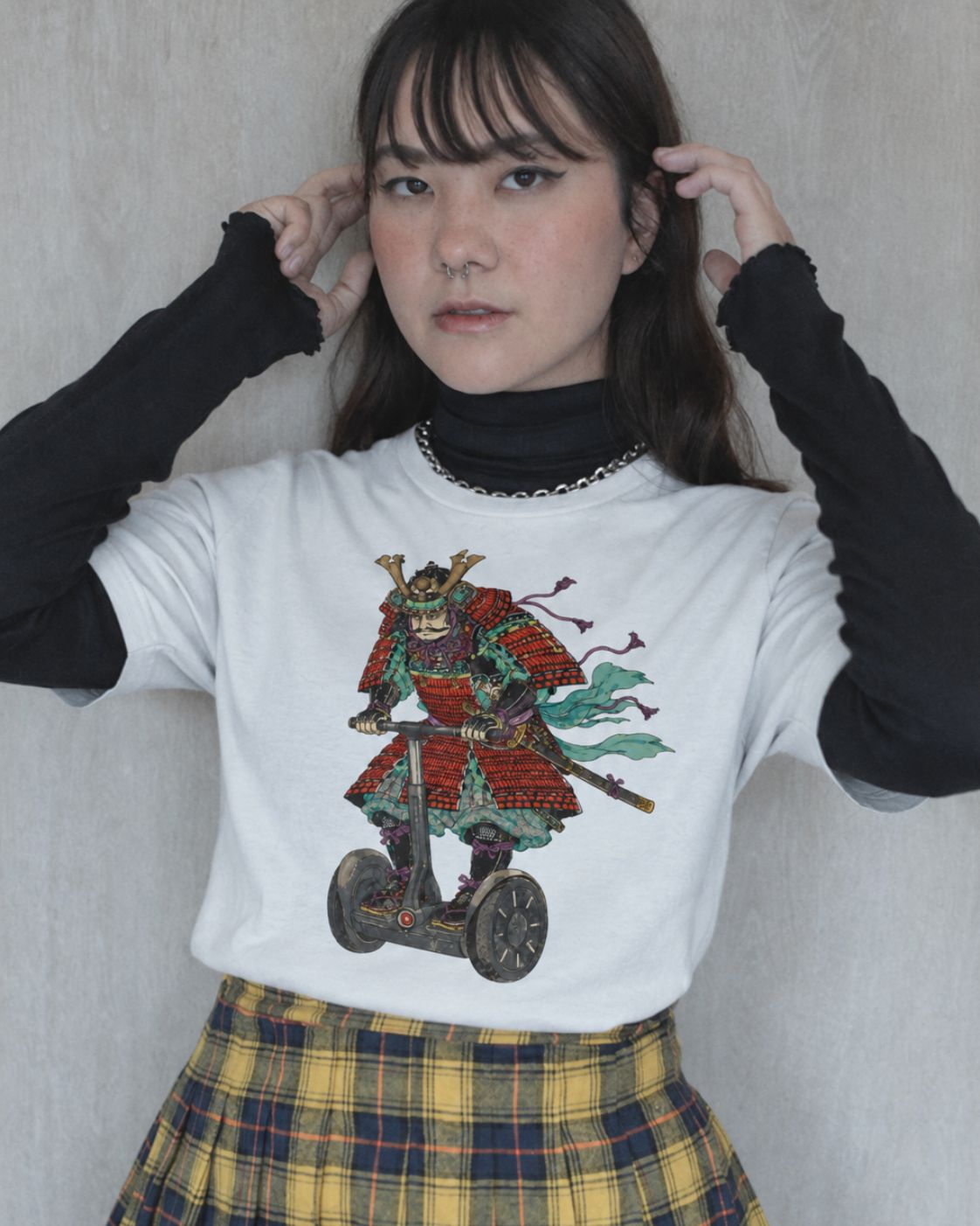 Samurai on a Segway T-Shirt – Japanese Art Graphic Tee