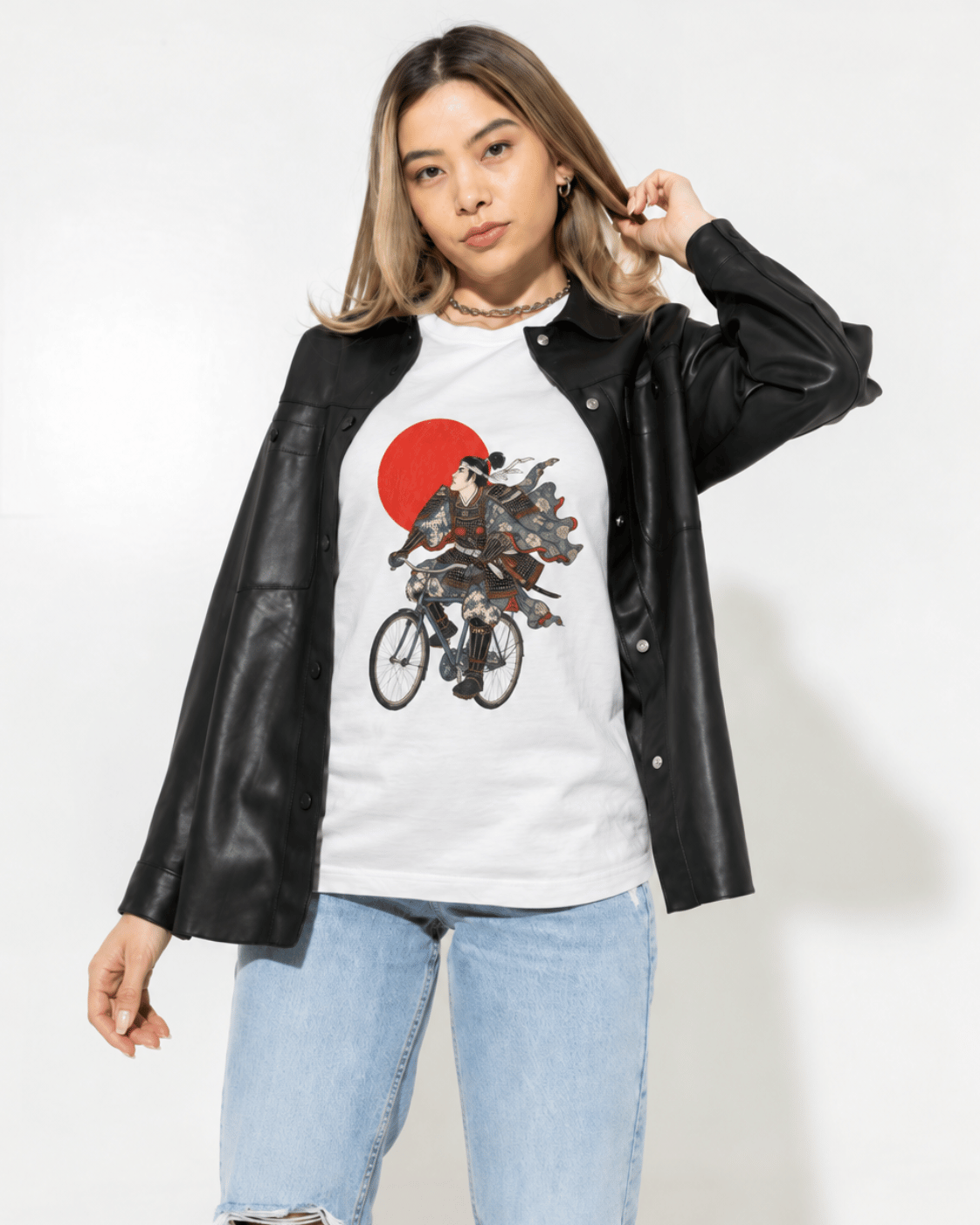 Cycling Samurai Unisex T-Shirt – Japanese Art Graphic Tee