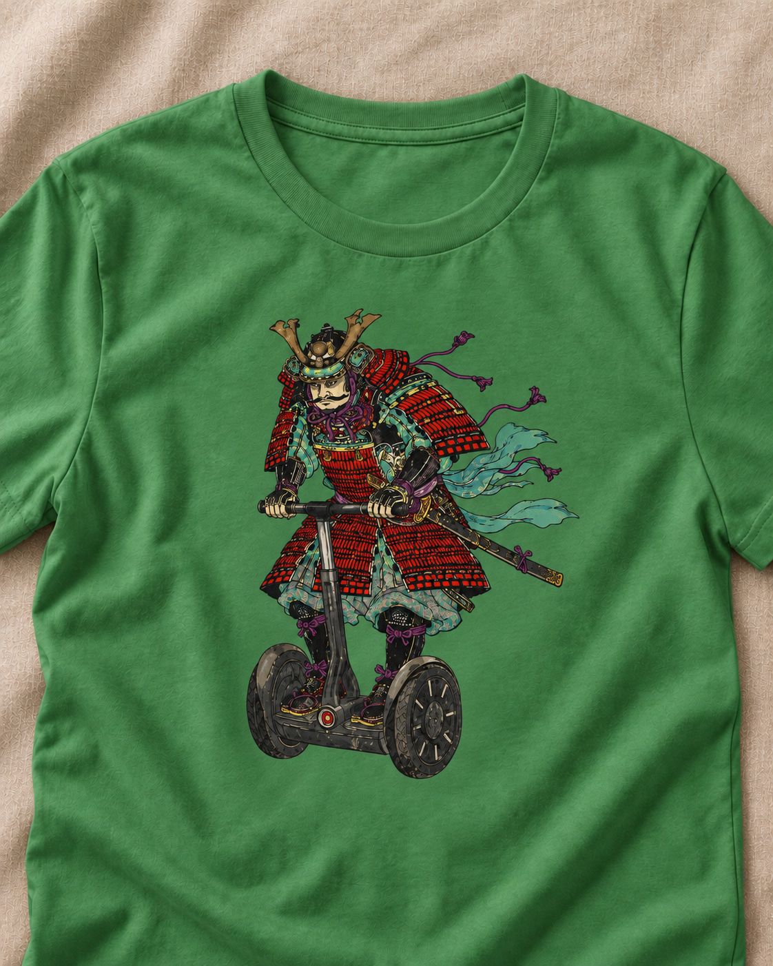 Samurai on a Segway T-Shirt – Japanese Art Graphic Tee