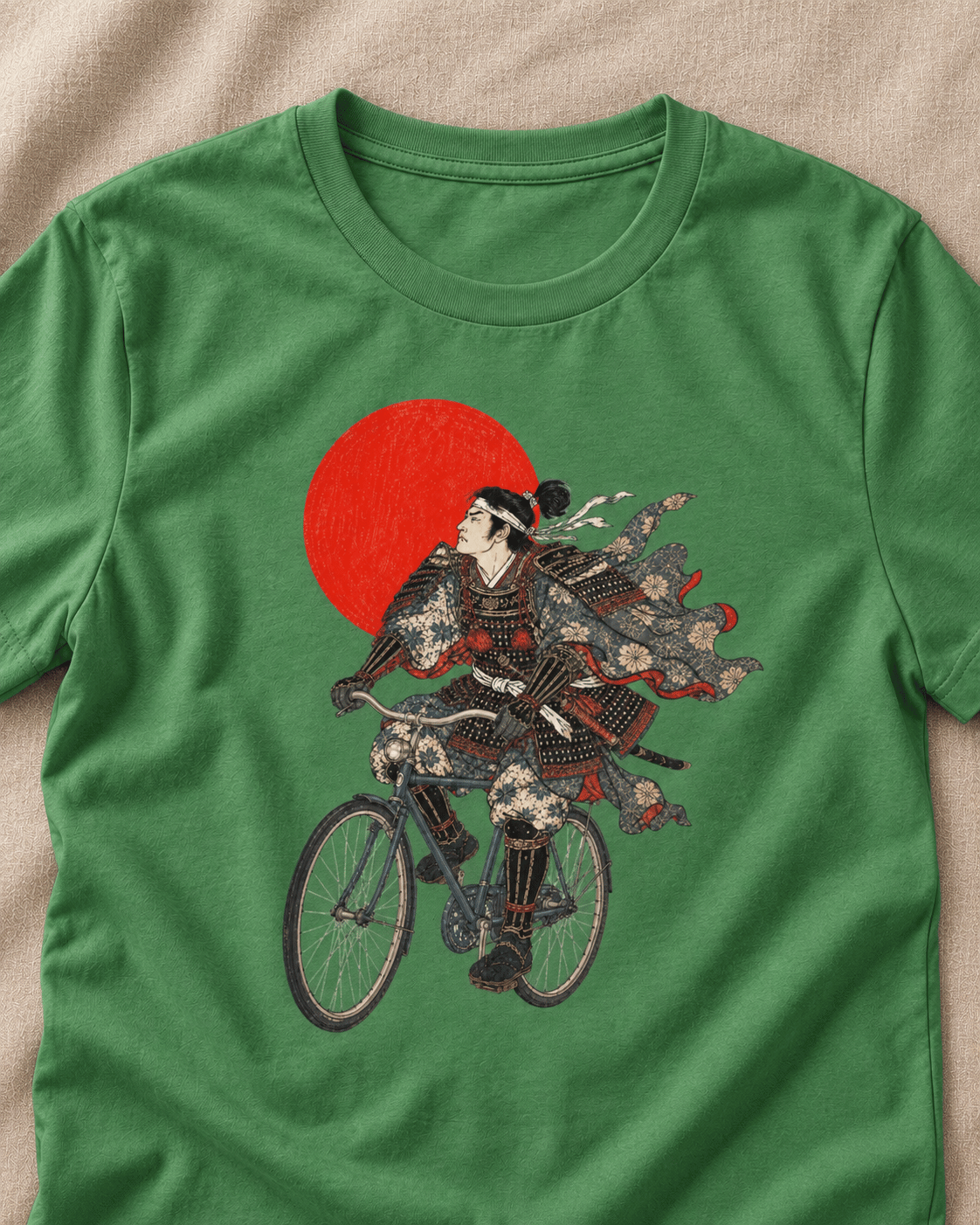 Cycling Samurai Unisex T-Shirt – Japanese Art Graphic Tee