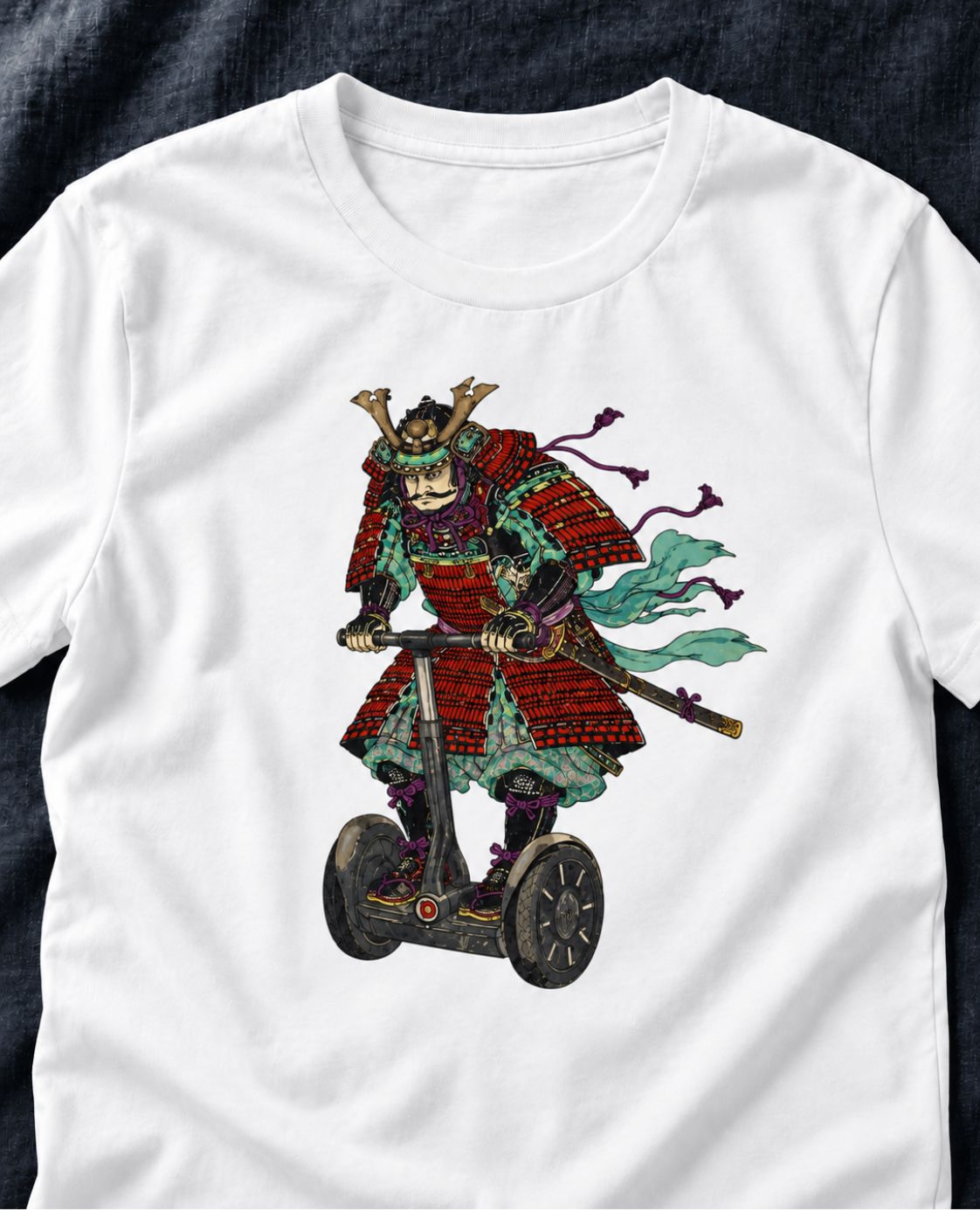 Samurai on a Segway T-Shirt – Japanese Art Graphic Tee