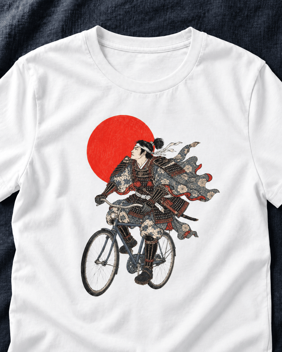Cycling Samurai Unisex T-Shirt – Japanese Art Graphic Tee