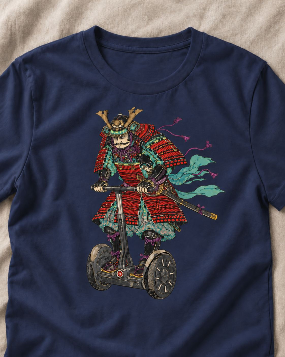 Samurai on a Segway T-Shirt – Japanese Art Graphic Tee