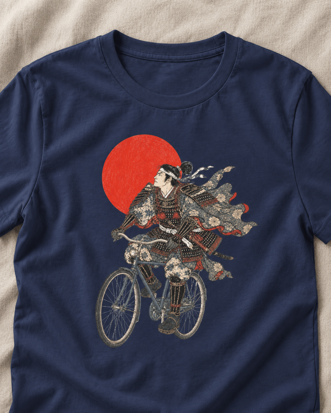 Cycling Samurai Unisex T-Shirt – Japanese Art Graphic Tee
